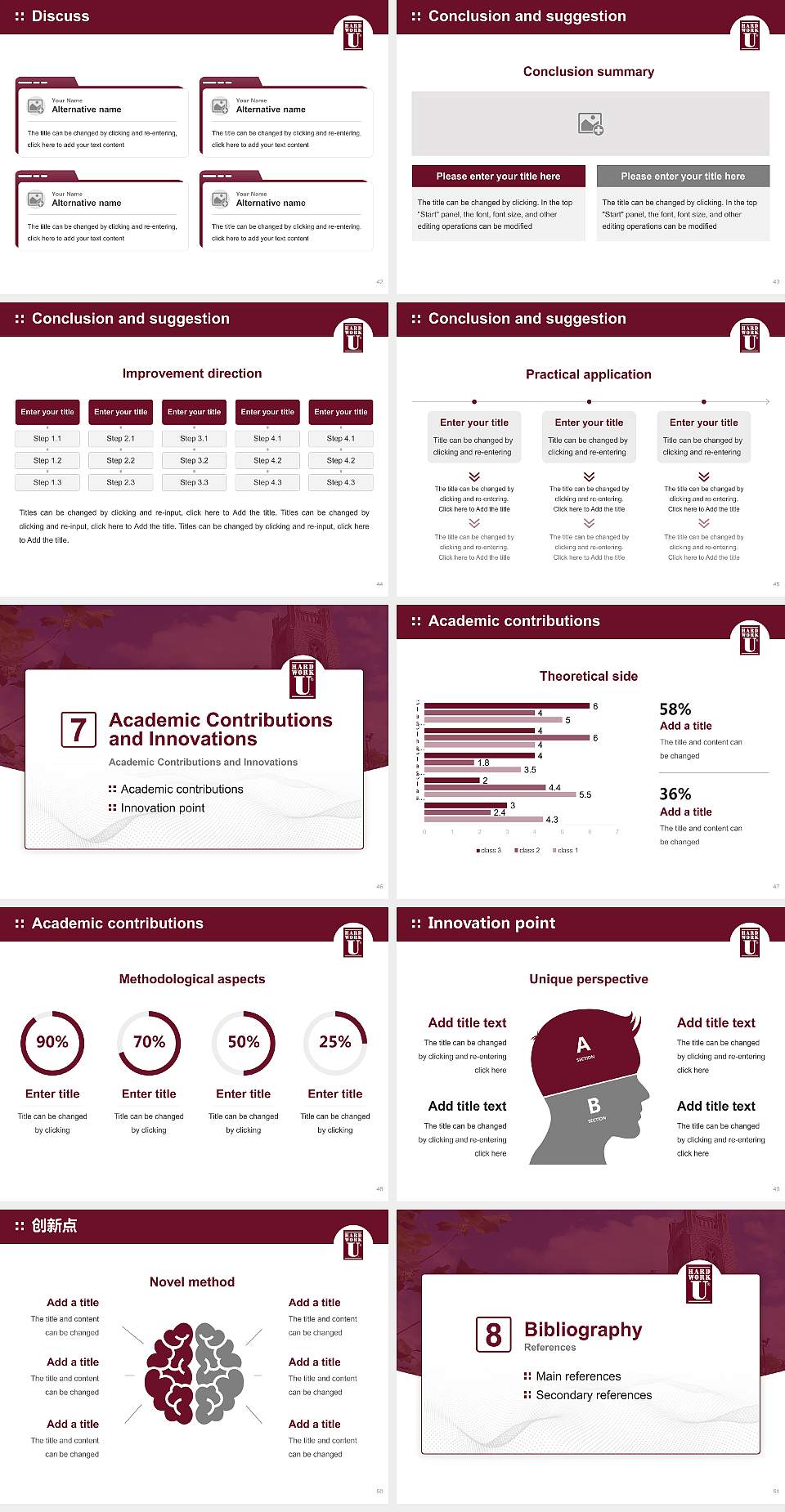 College of the Ozarks Graduation Thesis Defense PPT Template4:3 ratio PPT effect preview image6