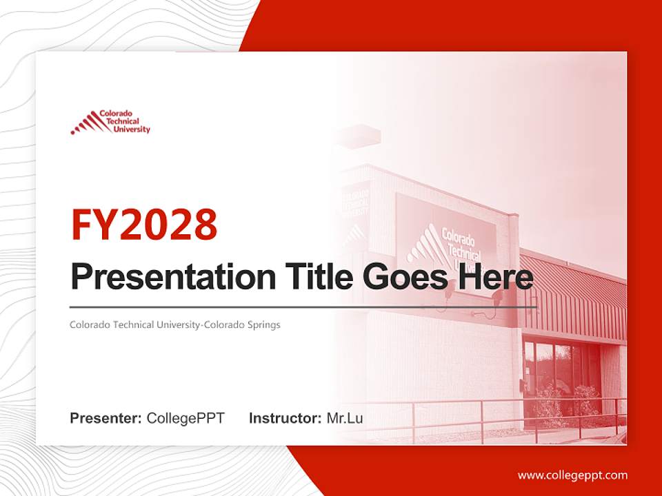 Colorado Technical University-Colorado Springs Academic Presentation/Research Findings Report PPT Template4:3 ratio PPT effect preview image5
