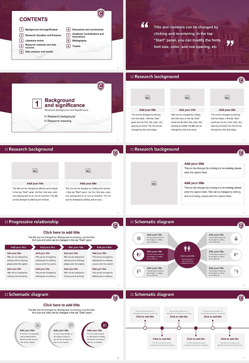 Concordia College Graduation Thesis Defense PPT Template16:9 ratio PPT effect preview image2