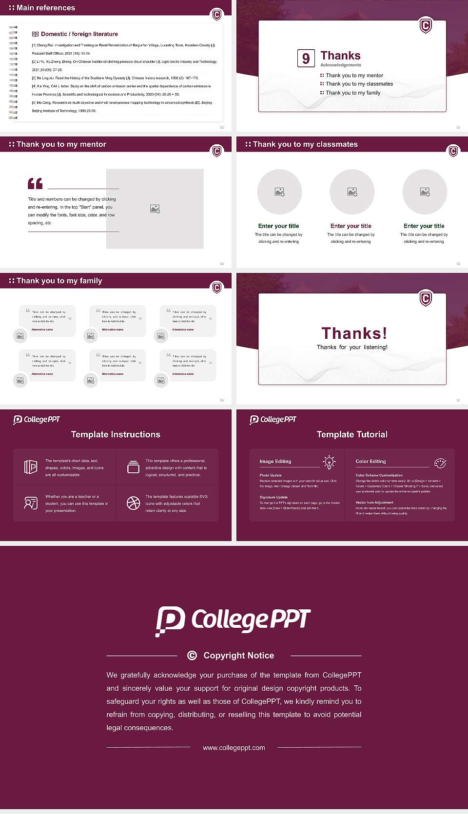 Concordia College Graduation Thesis Defense PPT Template16:9 ratio PPT effect preview image7