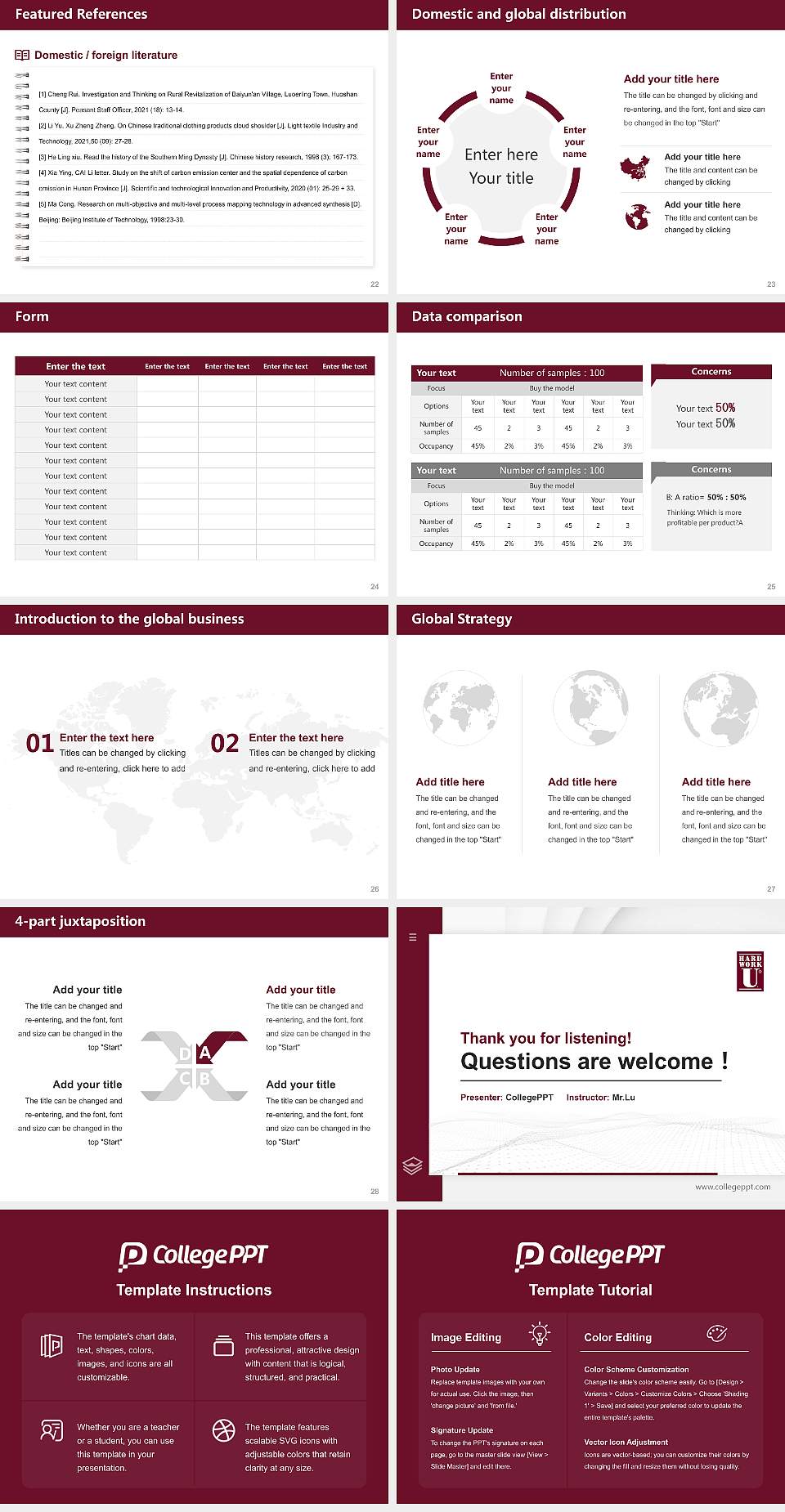 College of the Ozarks Thesis Proposal/Graduation Defense PPT Template4:3 ratio PPT effect preview image4