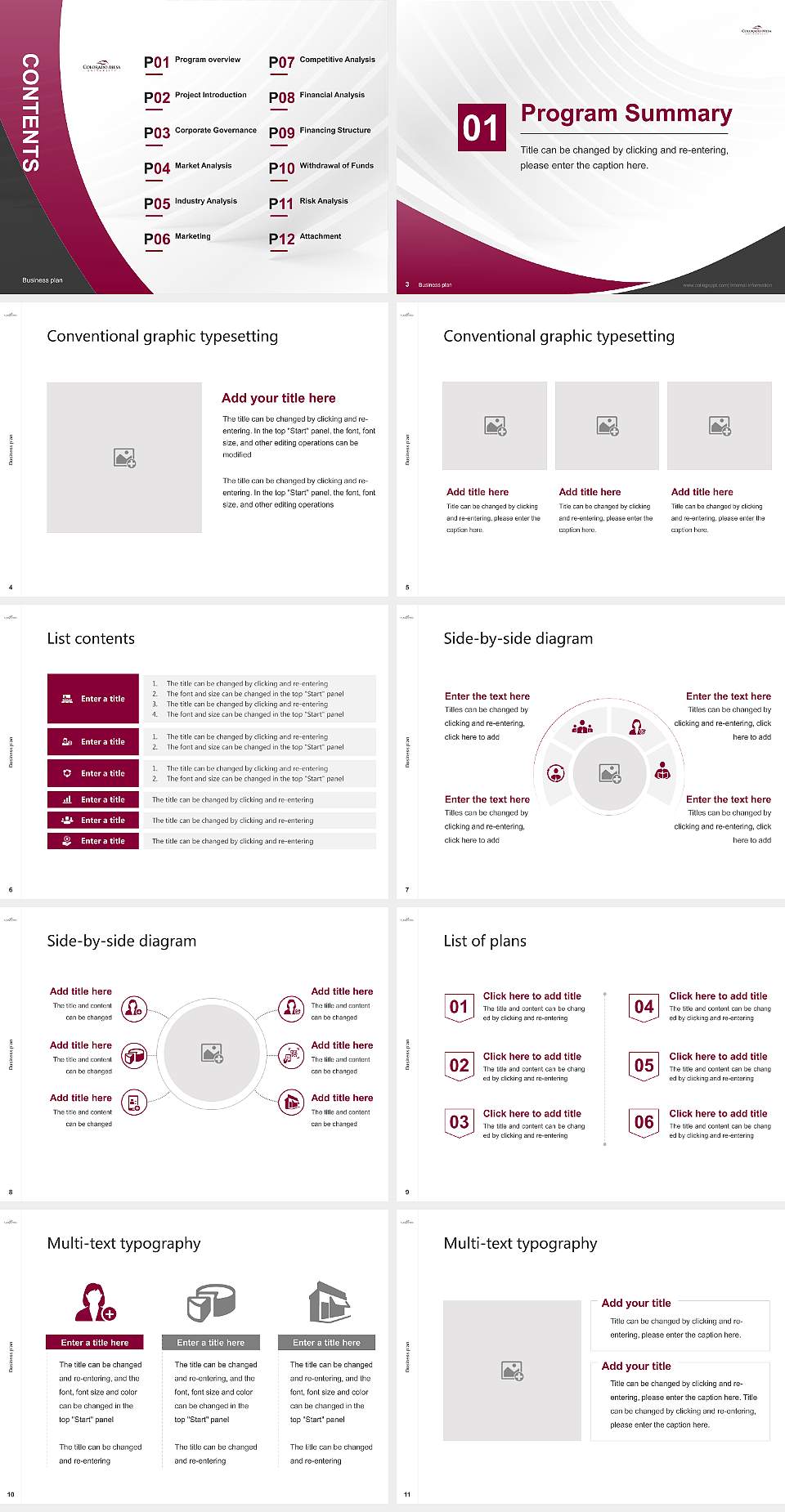 Colorado Mesa University Competition/Entrepreneurship Contest PPT Template4:3 ratio PPT effect preview image2