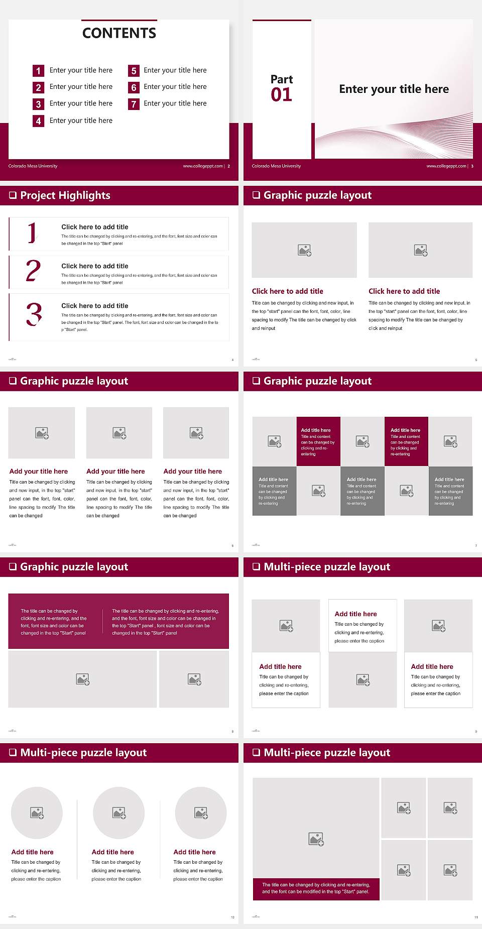 Colorado Mesa University General Purpose PPT Template4:3 ratio PPT effect preview image2