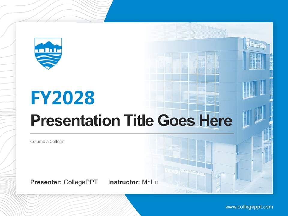 Columbia College Academic Presentation/Research Findings Report PPT Template4:3 ratio PPT effect preview image5