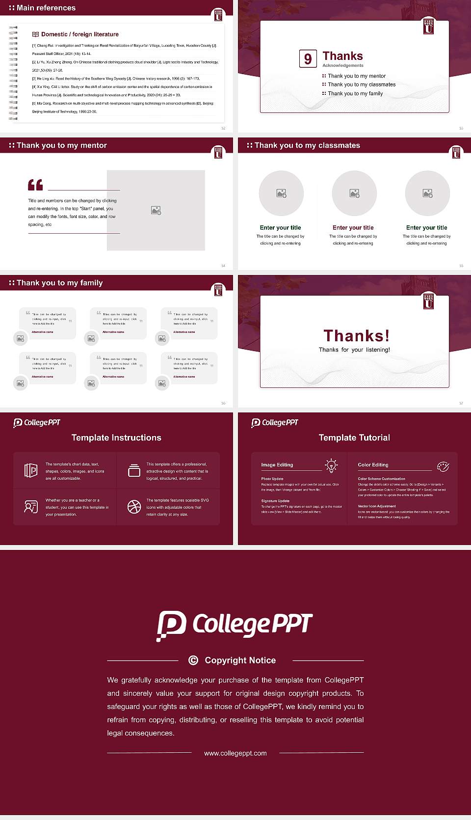 College of the Ozarks Graduation Thesis Defense PPT Template16:9 ratio PPT effect preview image7