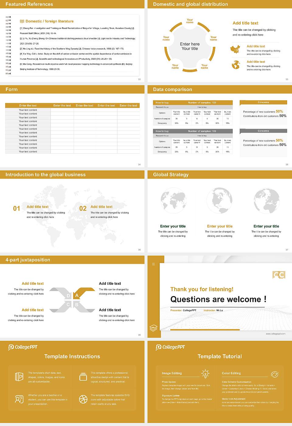 Colorado College Thesis Proposal/Graduation Defense PPT Template16:9 ratio PPT effect preview image4