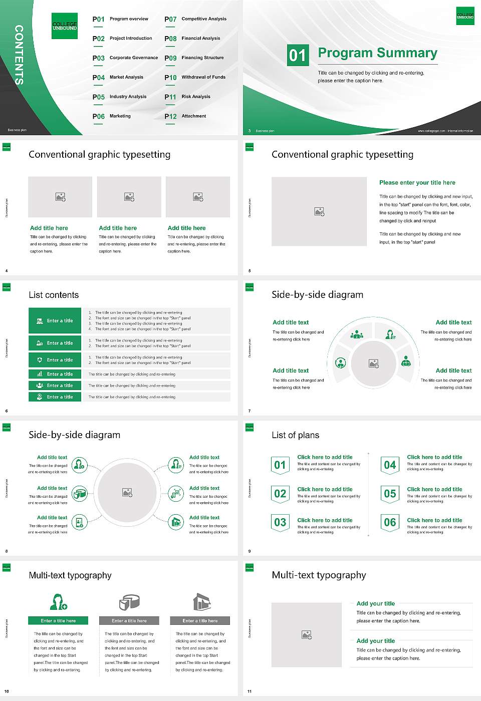 College Unbound Competition/Entrepreneurship Contest PPT Template16:9 ratio PPT effect preview image2