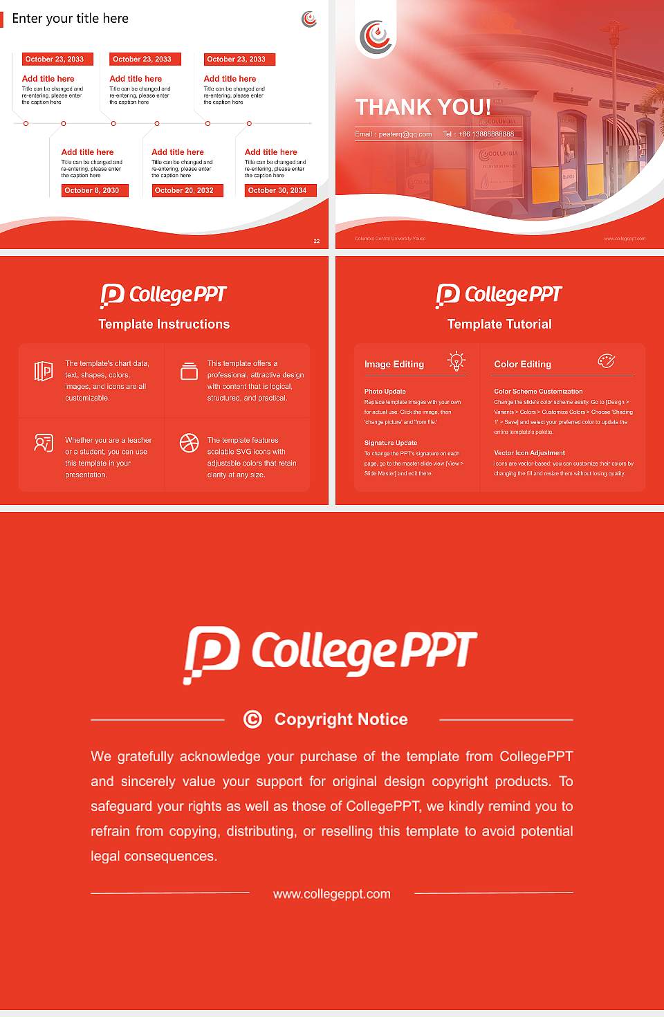 Columbia Central University-Yauco Lecture Sharing and Networking Event PPT Template4:3 ratio PPT effect preview image4