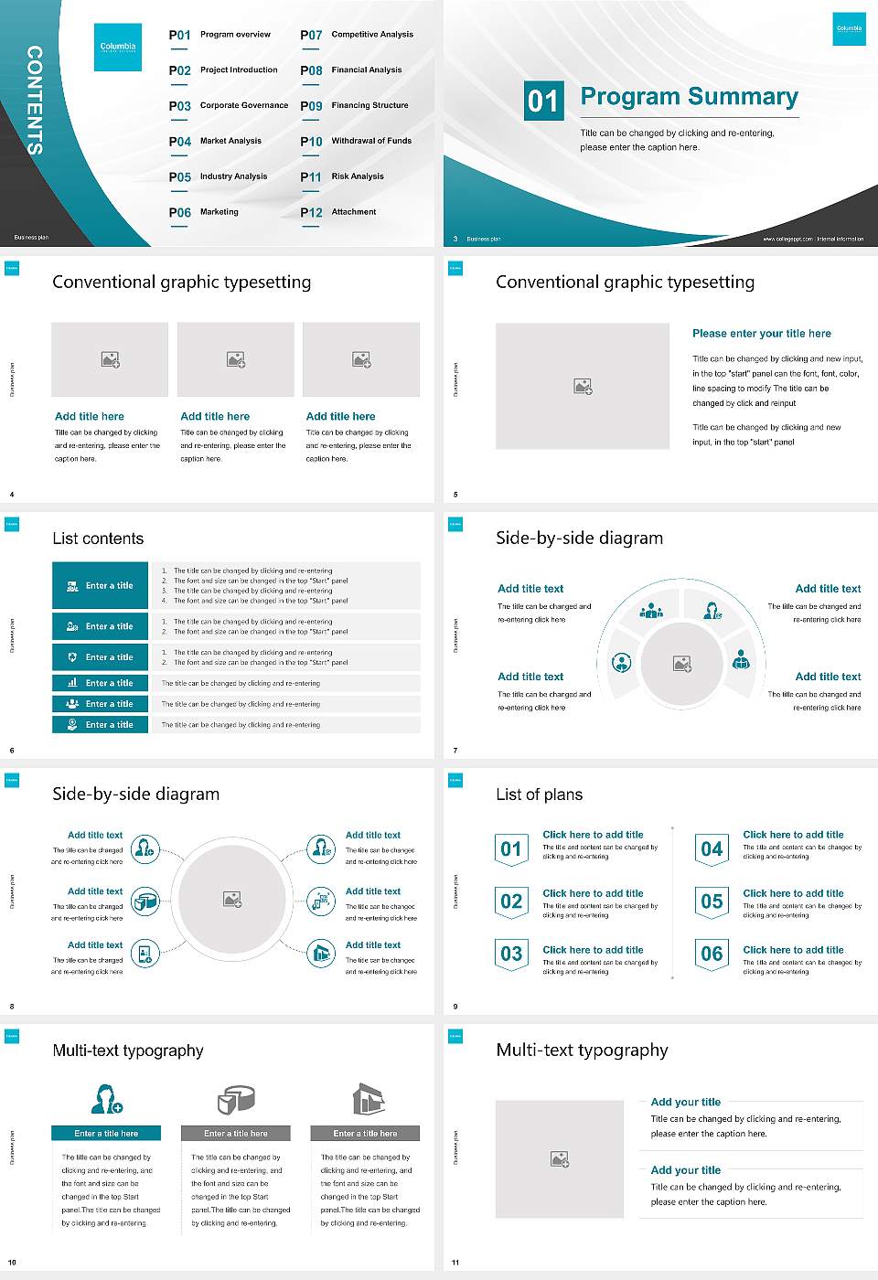 Columbia College Chicago Competition/Entrepreneurship Contest PPT Template16:9 ratio PPT effect preview image2