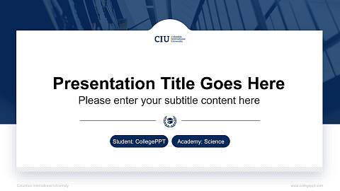 Columbia International University National Scholarship Defense PPT Template