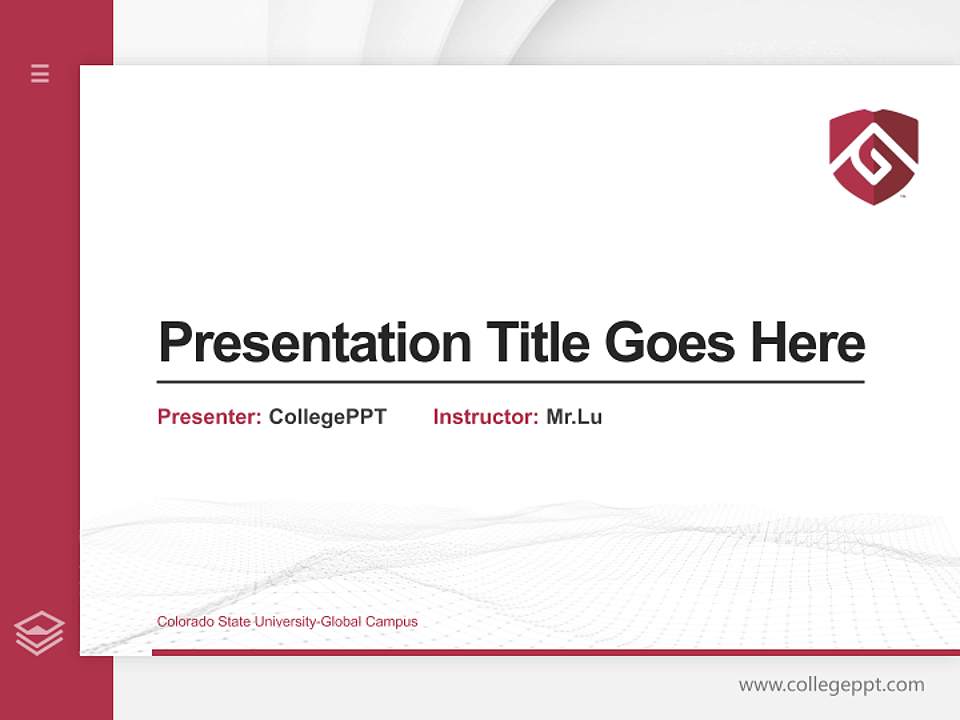 Colorado State University-Global Campus Thesis Proposal/Graduation Defense PPT Template4:3 ratio PPT effect preview image5