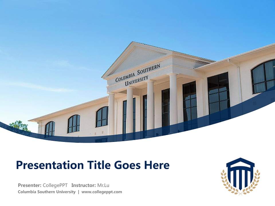 Columbia Southern University Course/Courseware Creation PPT Template4:3 ratio PPT effect preview image5