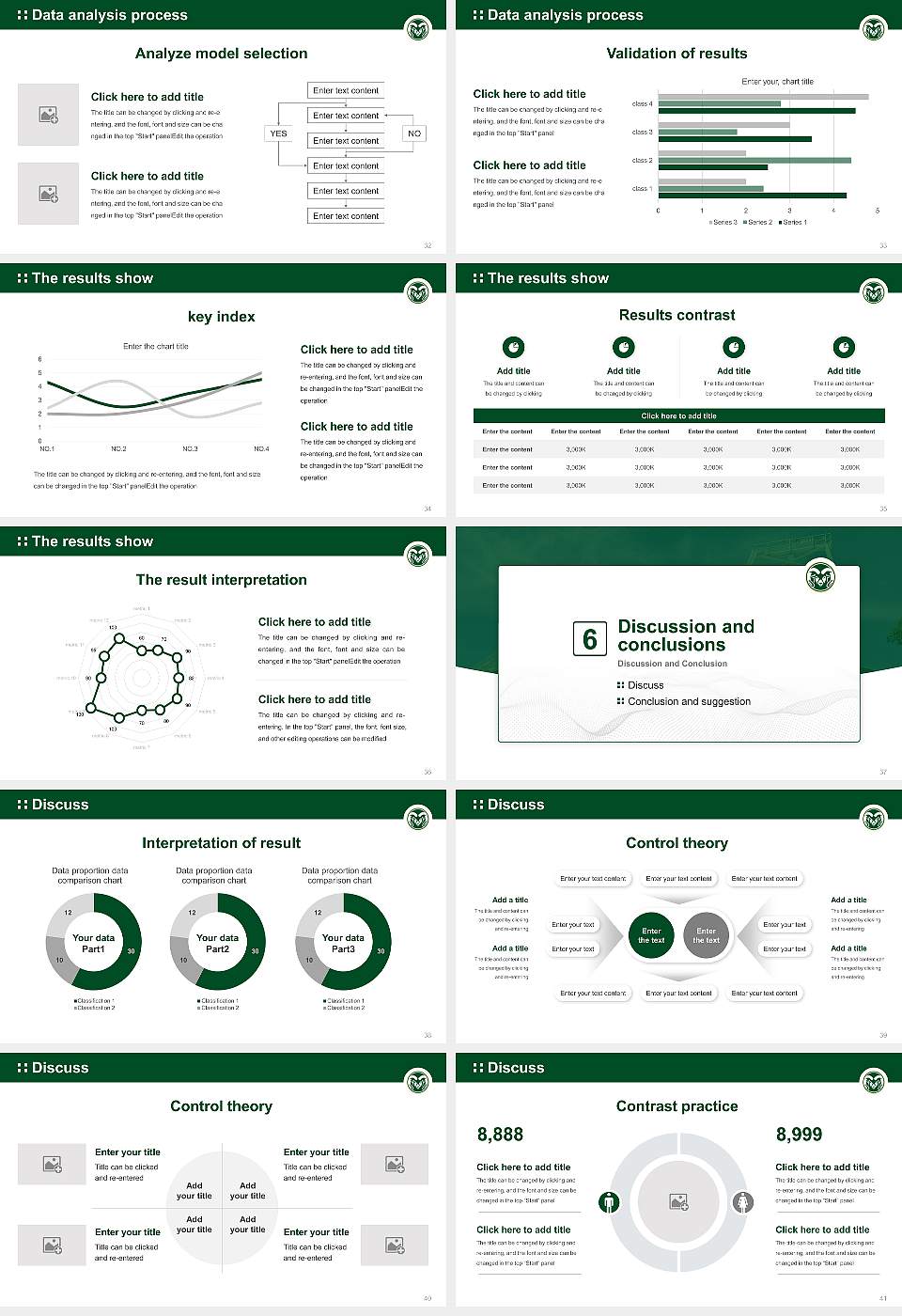 Colorado State University-Fort Collins Graduation Thesis Defense PPT Template16:9 ratio PPT effect preview image5