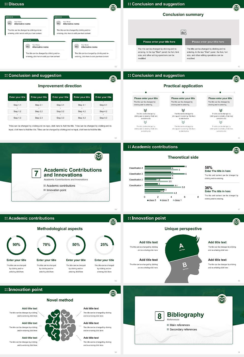Colorado State University-Fort Collins Graduation Thesis Defense PPT Template16:9 ratio PPT effect preview image6