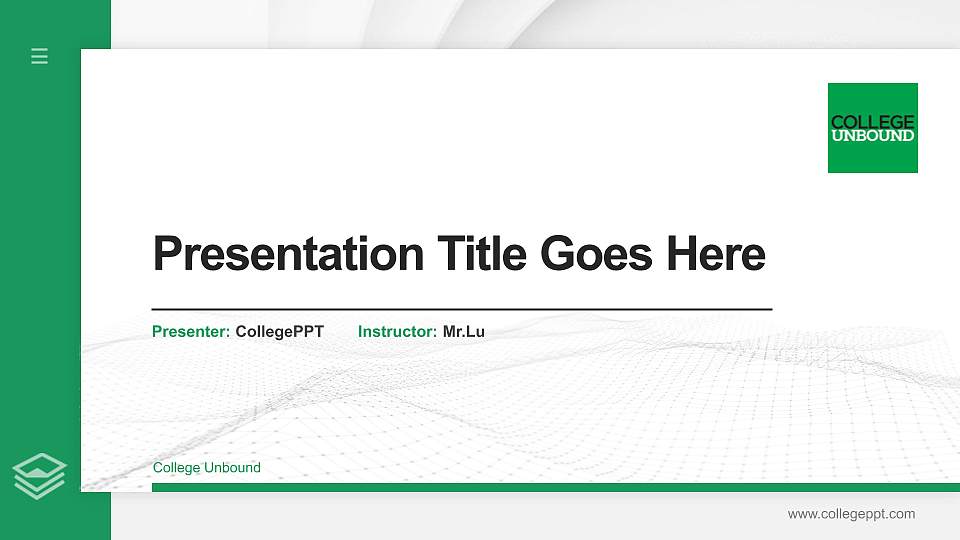 College Unbound Thesis Proposal/Graduation Defense PPT Template16:9 ratio PPT effect preview image