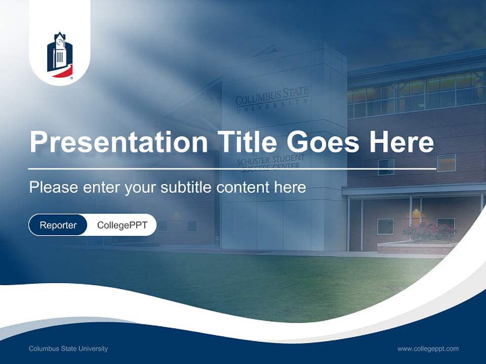 Columbus State University Lecture Sharing and Networking Event PPT Template4:3 ratio PPT effect preview image4