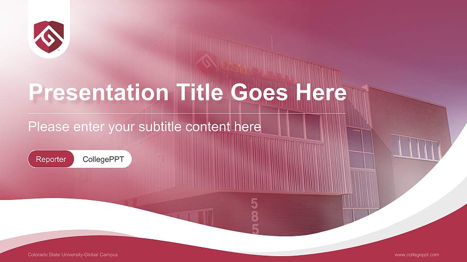 Colorado State University-Global Campus Lecture Sharing and Networking Event PPT Template16:9 ratio PPT effect preview image