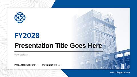 The Chicago School Academic Presentation/Research Findings Report PPT Template