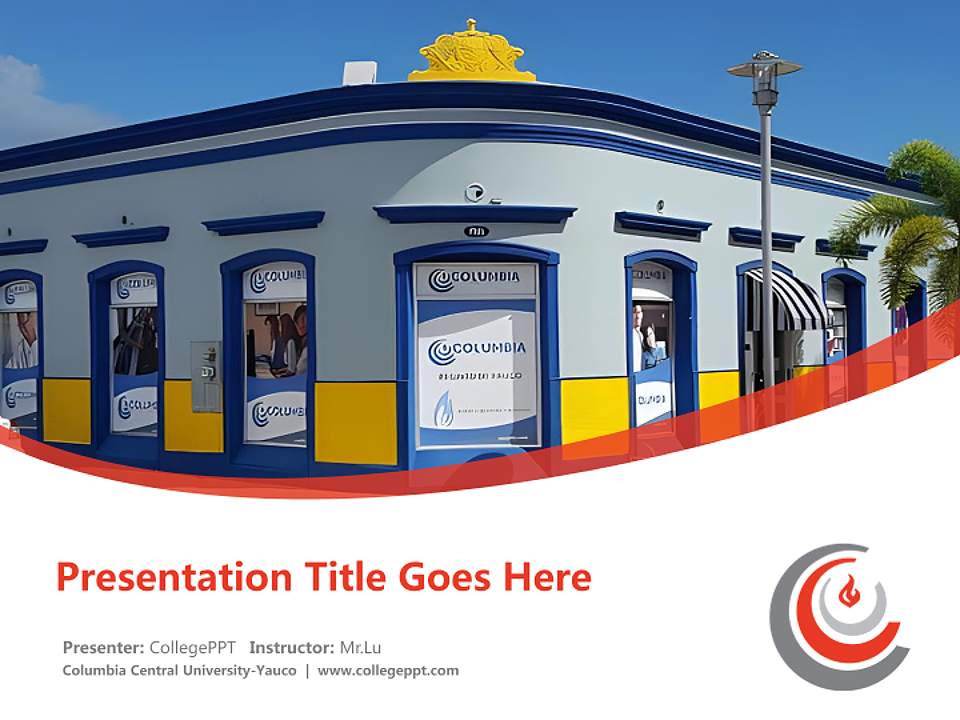 Columbia Central University-Yauco Course/Courseware Creation PPT Template4:3 ratio PPT effect preview image5