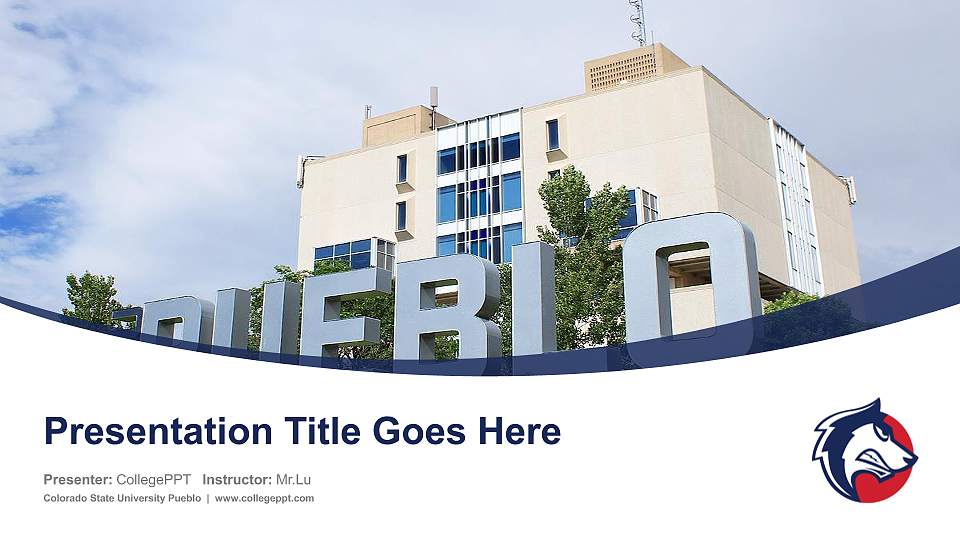 Colorado State University Pueblo Course/Courseware Creation PPT Template16:9 ratio PPT effect preview image