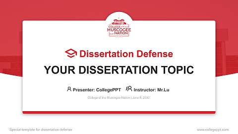 College of the Muscogee Nation Graduation Thesis Defense PPT Template
