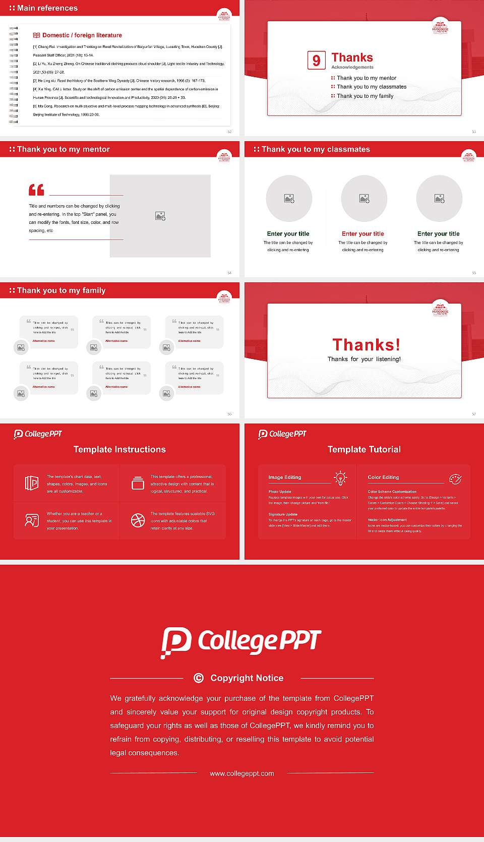 College of the Muscogee Nation Graduation Thesis Defense PPT Template16:9 ratio PPT effect preview image7