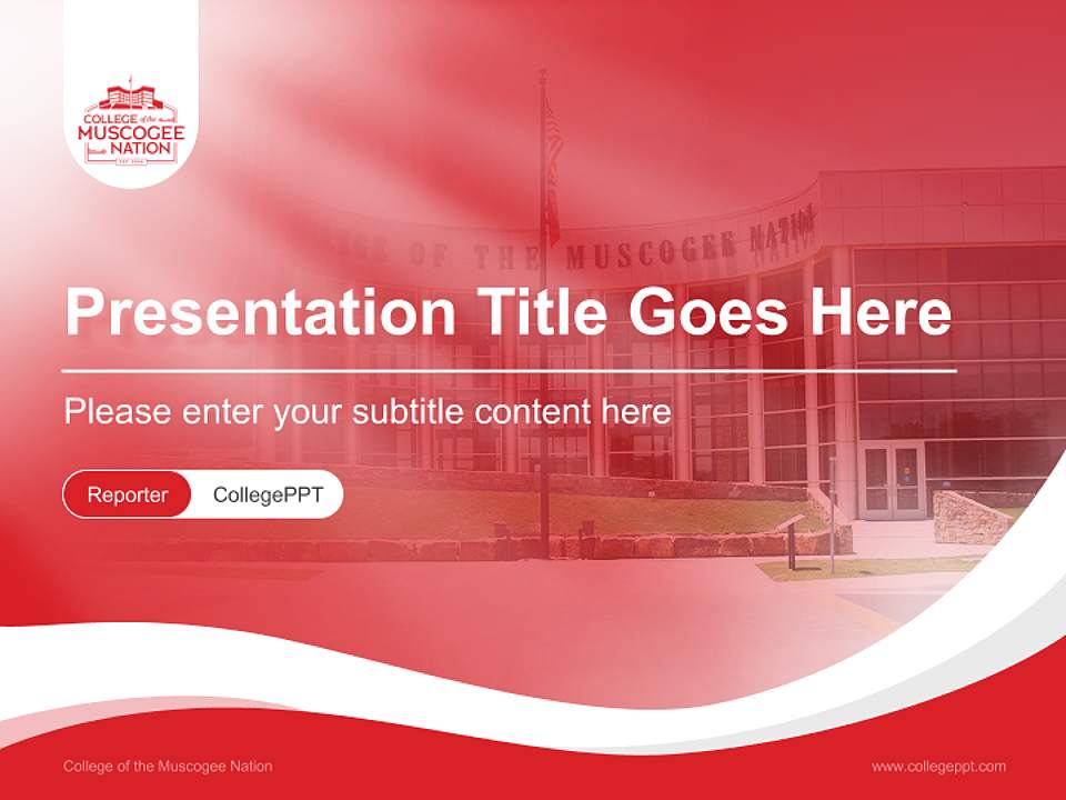College of the Muscogee Nation Lecture Sharing and Networking Event PPT Template4:3 ratio PPT effect preview image4