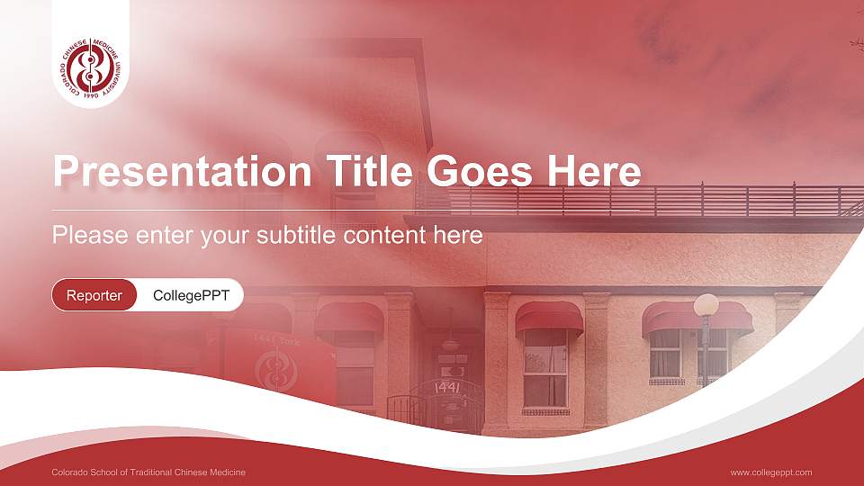 Colorado School of Traditional Chinese Medicine Lecture Sharing and Networking Event PPT Template16:9 ratio PPT effect preview image