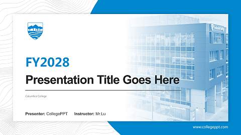 Columbia College Academic Presentation/Research Findings Report PPT Template