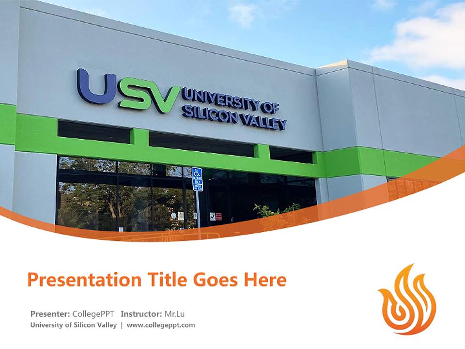 University of Silicon Valley Course/Courseware Creation PPT Template4:3 ratio PPT effect preview image5