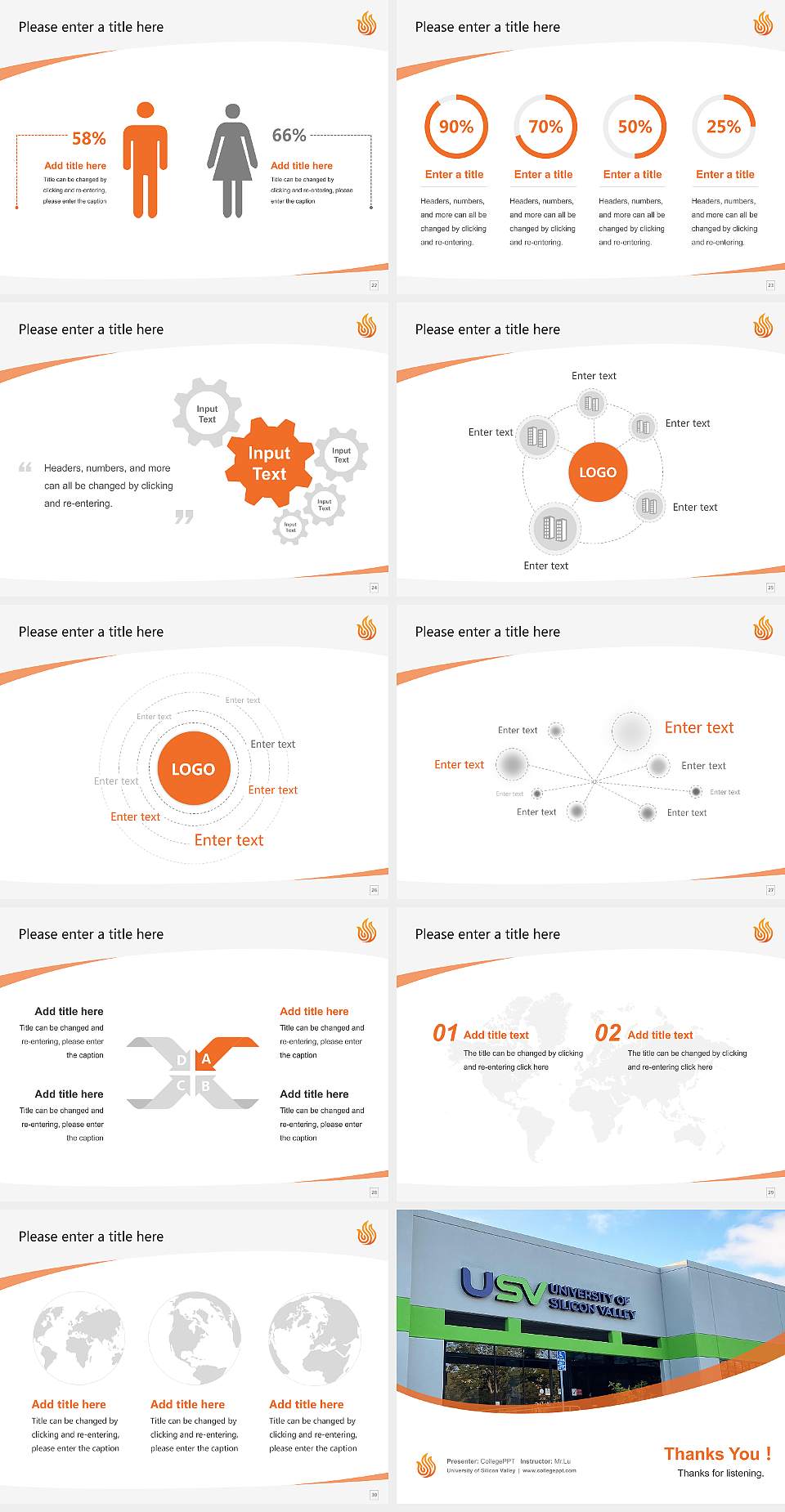 University of Silicon Valley Course/Courseware Creation PPT Template4:3 ratio PPT effect preview image4