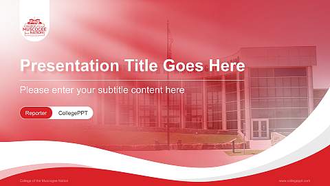 College of the Muscogee Nation Lecture Sharing and Networking Event PPT Template
