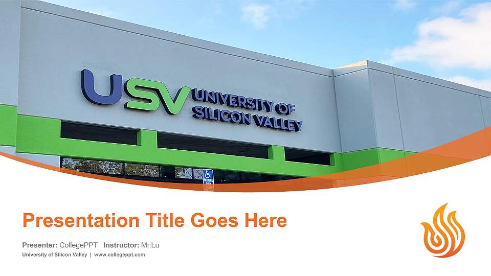 University of Silicon Valley Course/Courseware Creation PPT Template16:9 ratio PPT effect preview image