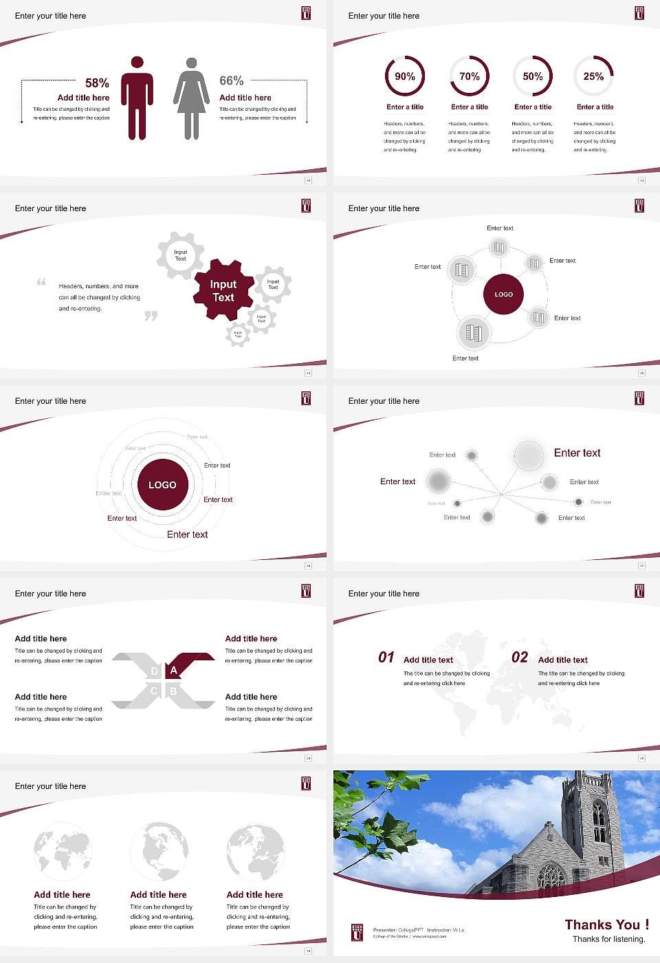 College of the Ozarks Course/Courseware Creation PPT Template16:9 ratio PPT effect preview image4