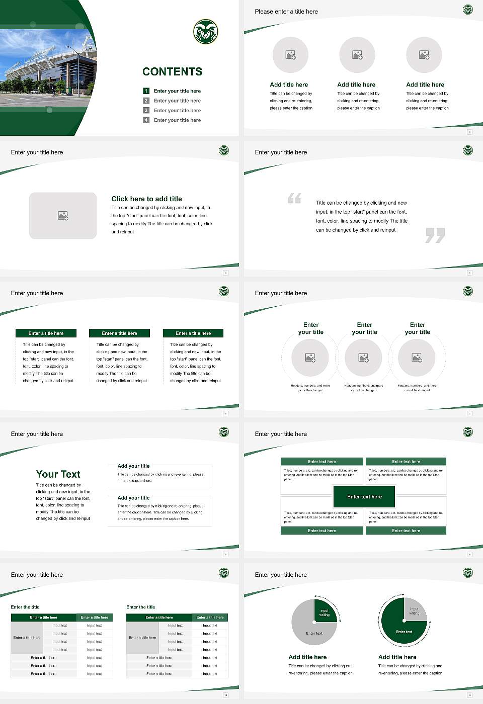 Colorado State University-Fort Collins Course/Courseware Creation PPT Template16:9 ratio PPT effect preview image2