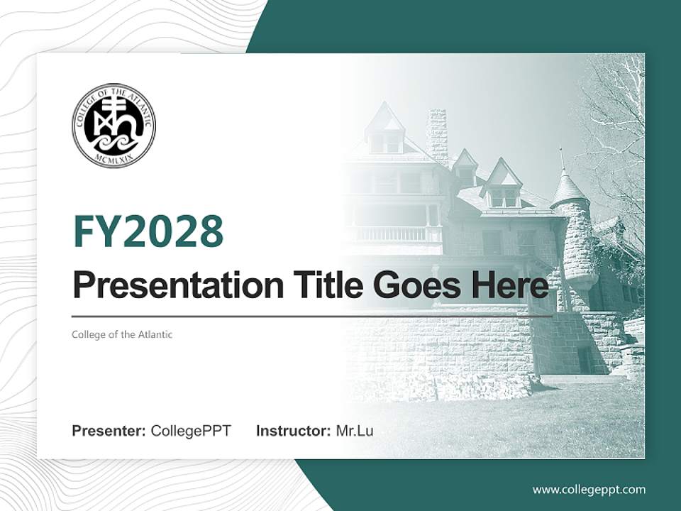 College of the Atlantic Academic Presentation/Research Findings Report PPT Template4:3 ratio PPT effect preview image5