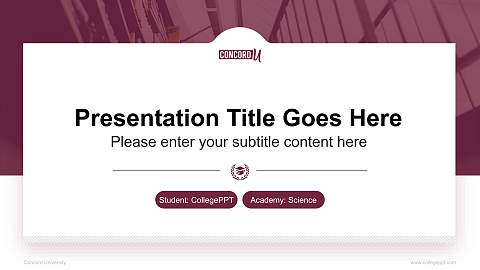 Concord University National Scholarship Defense PPT Template
