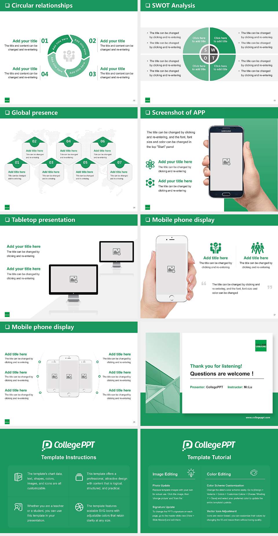 College Unbound General Purpose PPT Template4:3 ratio PPT effect preview image5