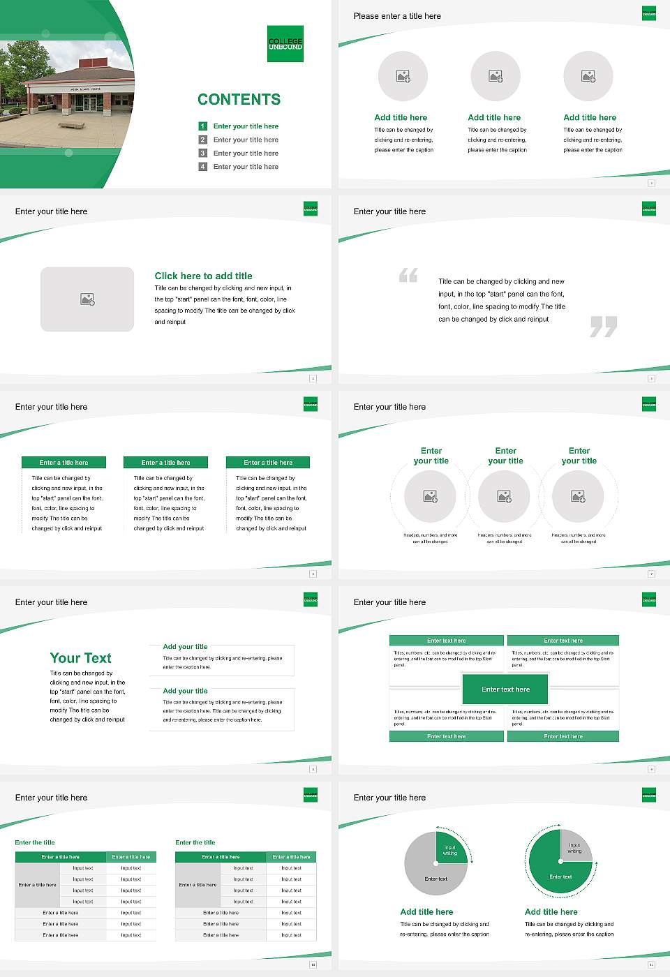 College Unbound Course/Courseware Creation PPT Template16:9 ratio PPT effect preview image2