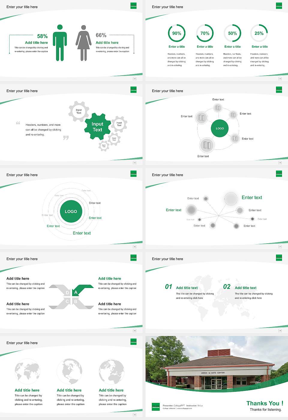 College Unbound Course/Courseware Creation PPT Template16:9 ratio PPT effect preview image4