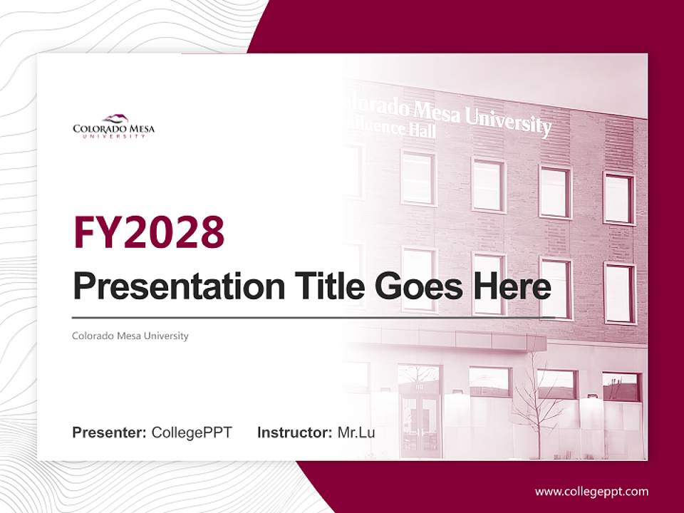Colorado Mesa University Academic Presentation/Research Findings Report PPT Template4:3 ratio PPT effect preview image5