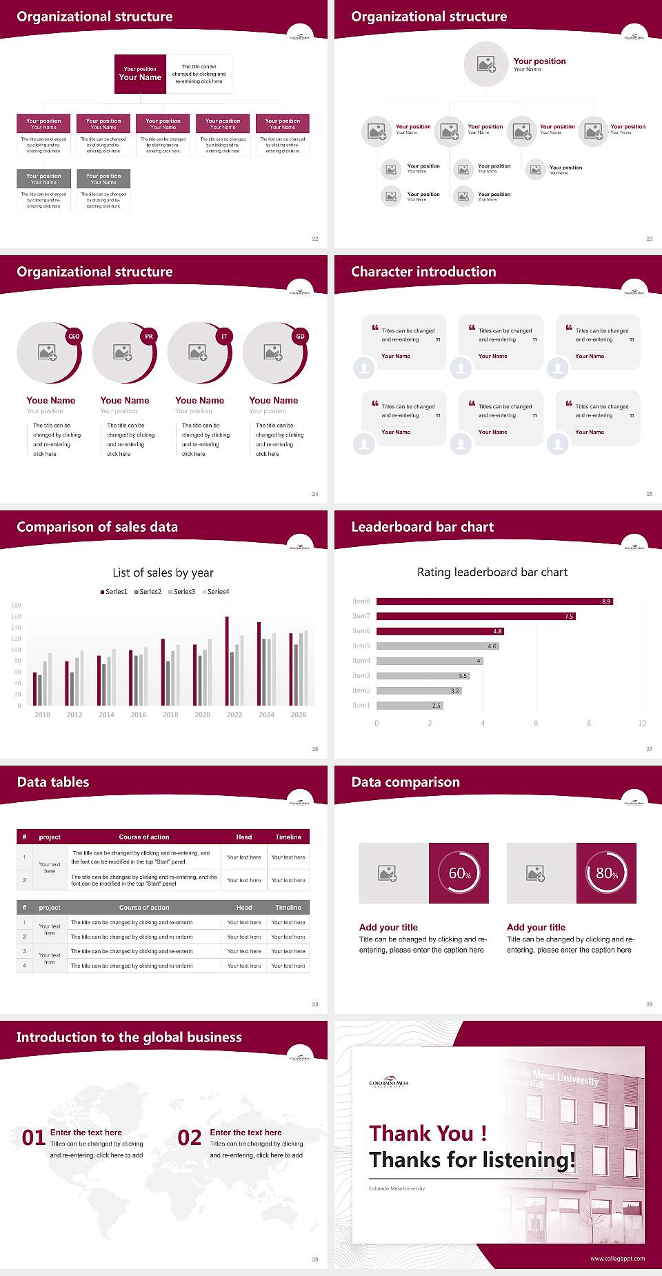 Colorado Mesa University Academic Presentation/Research Findings Report PPT Template4:3 ratio PPT effect preview image4