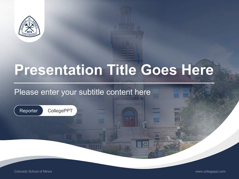 Colorado School of Mines Lecture Sharing and Networking Event PPT Template4:3 ratio PPT effect preview image4