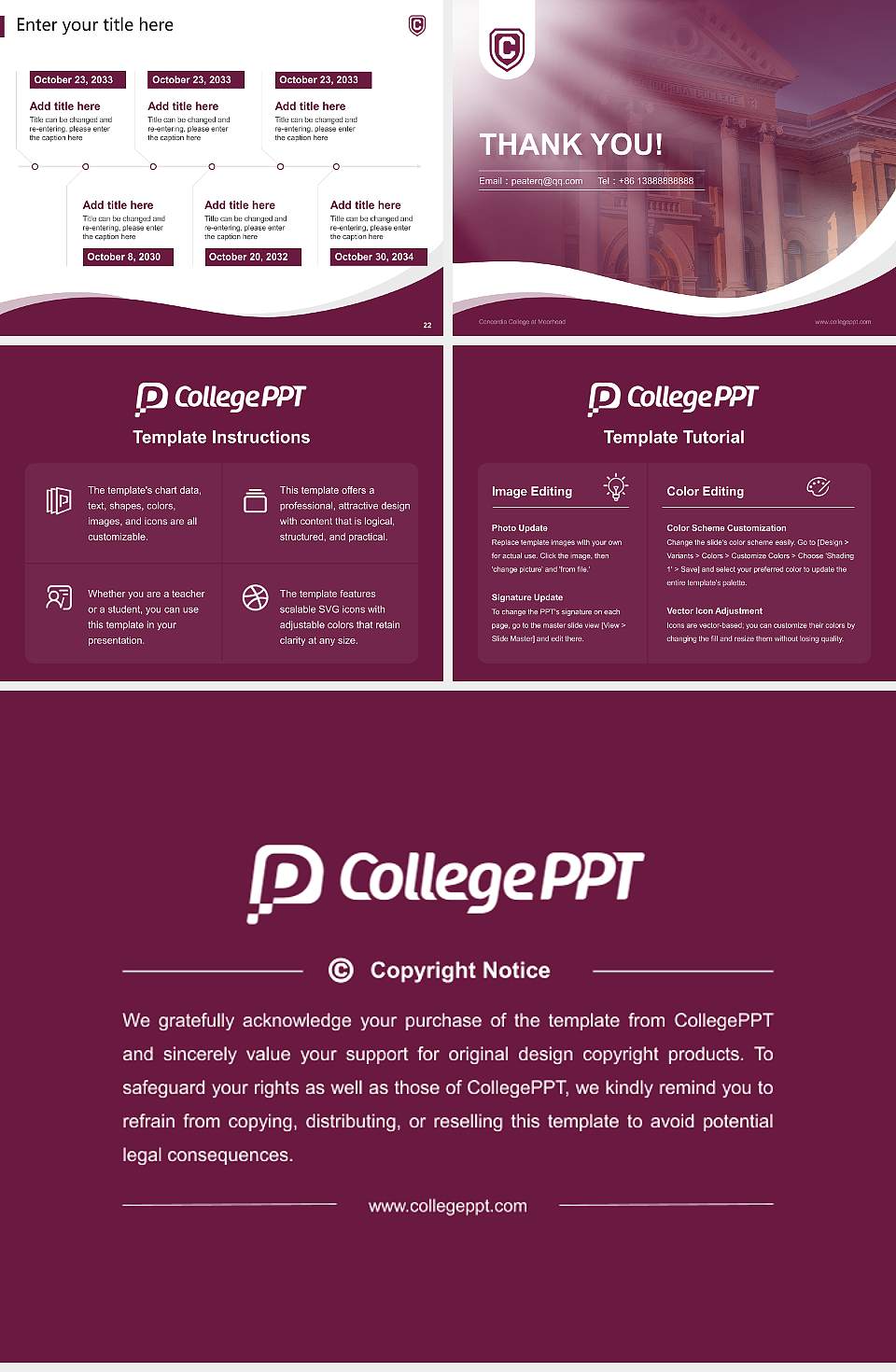 Concordia College at Moorhead Lecture Sharing and Networking Event PPT Template4:3 ratio PPT effect preview image4