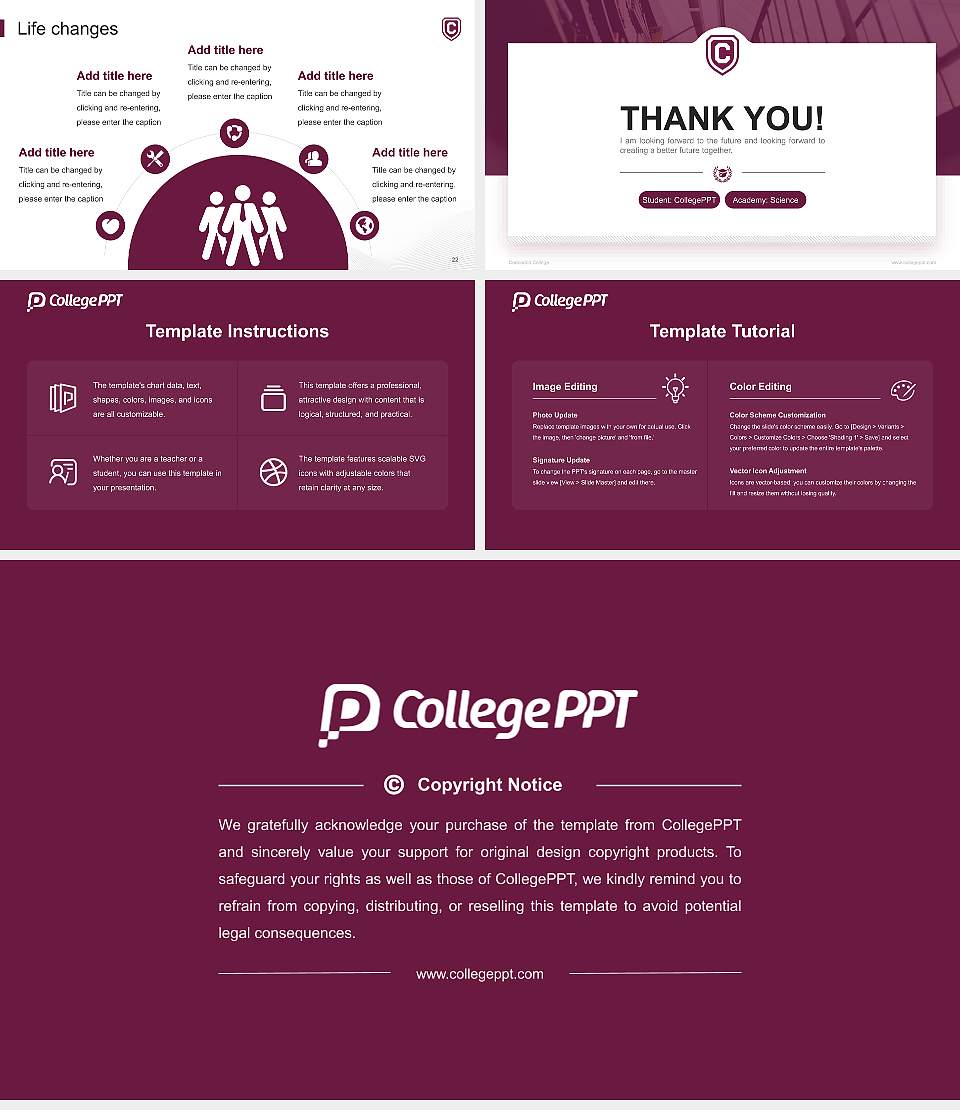Concordia College National Scholarship Defense PPT Template16:9 ratio PPT effect preview image4