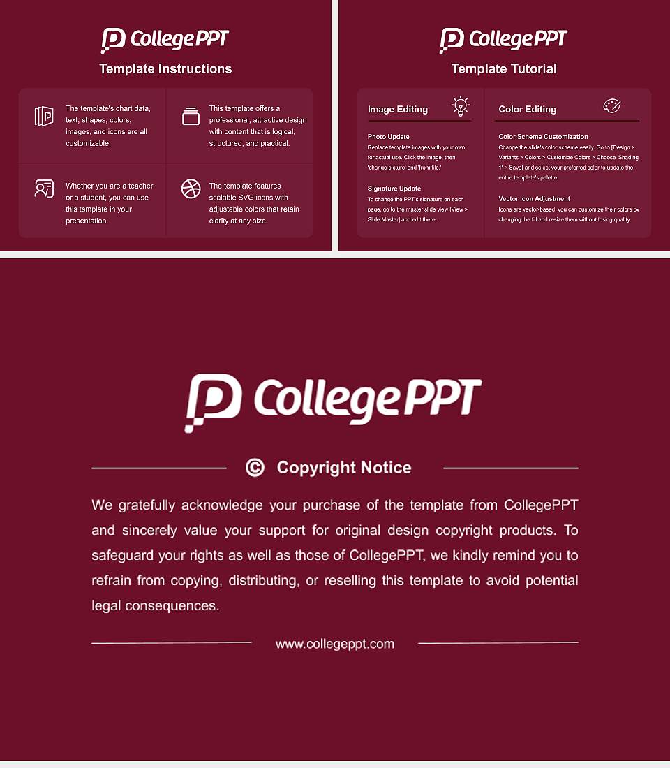 College of the Ozarks Course/Courseware Creation PPT Template4:3 ratio PPT effect preview image5