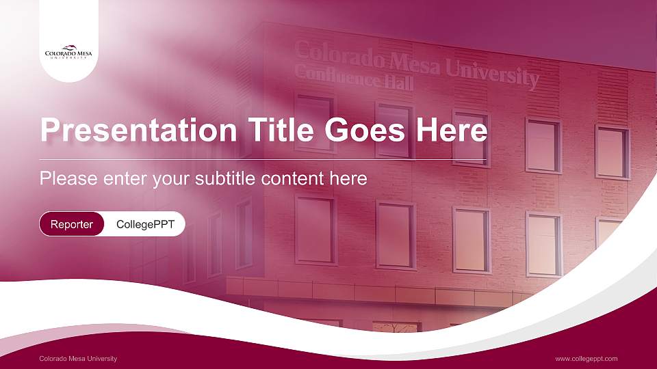 Colorado Mesa University Lecture Sharing and Networking Event PPT Template16:9 ratio PPT effect preview image