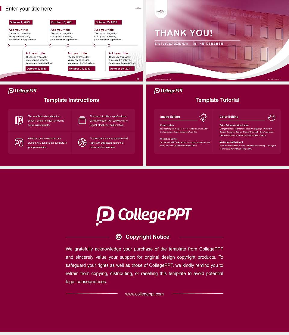 Colorado Mesa University Lecture Sharing and Networking Event PPT Template16:9 ratio PPT effect preview image4