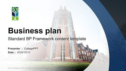 Columbia Theological Seminary Competition/Entrepreneurship Contest PPT Template