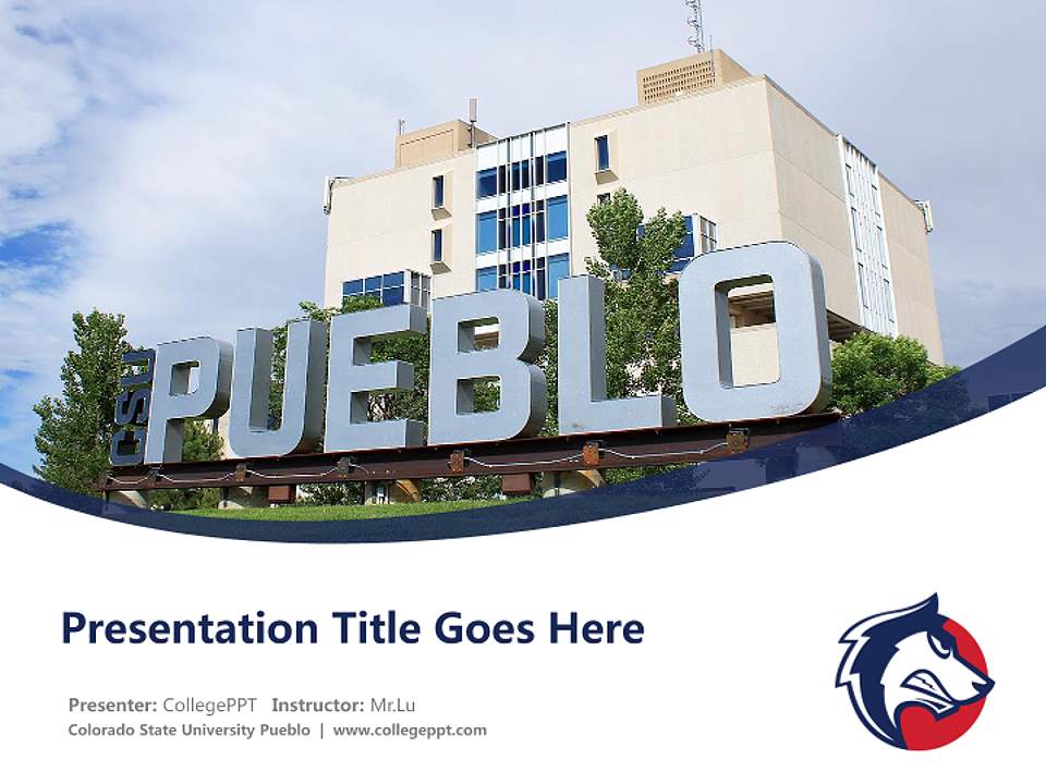 Colorado State University Pueblo Course/Courseware Creation PPT Template4:3 ratio PPT effect preview image5